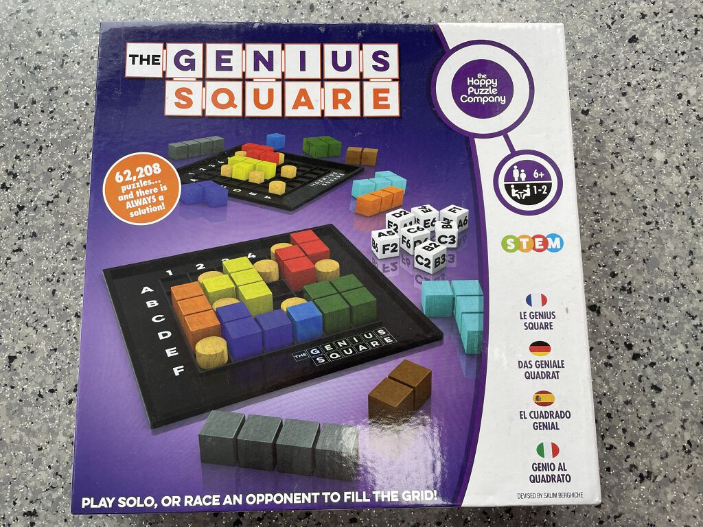 The Genius Square board game