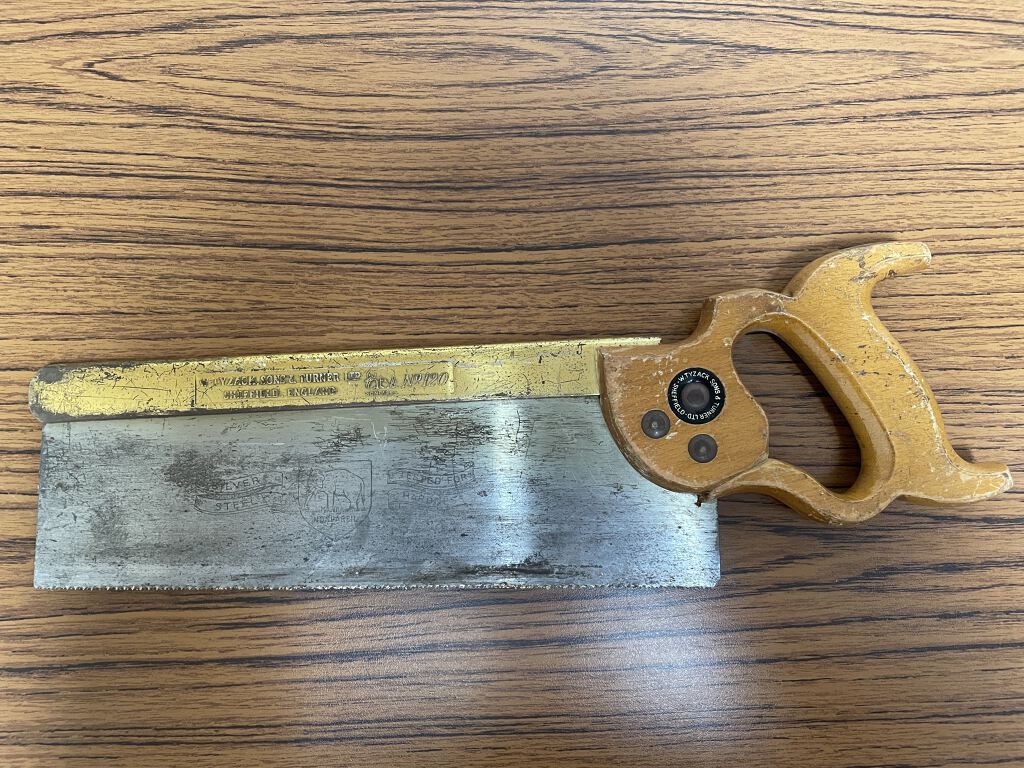 Traditional brass back tenon hand saw - 12" / 30cm blade