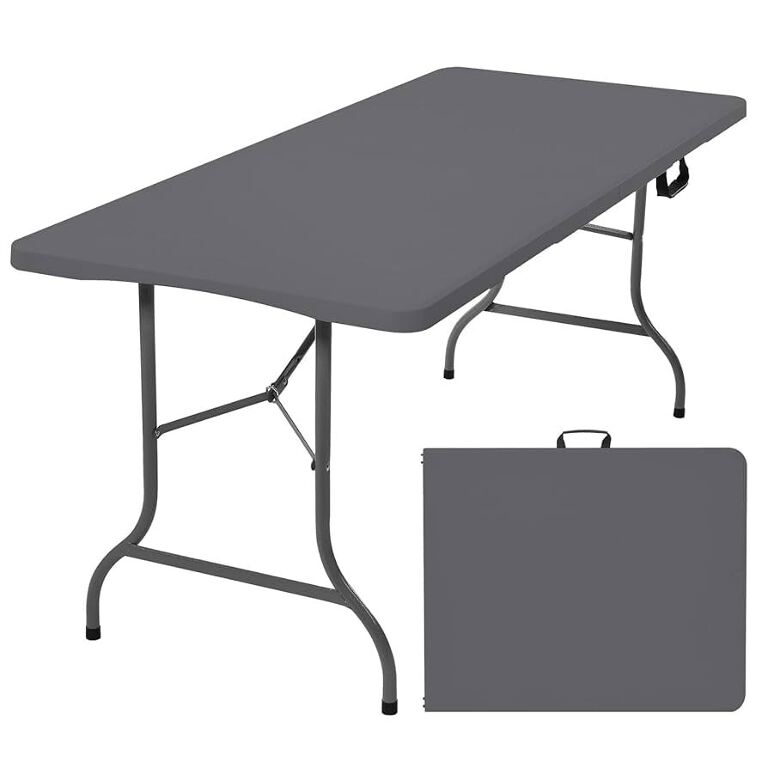 6ft Heavy Duty Plastic Folding Table