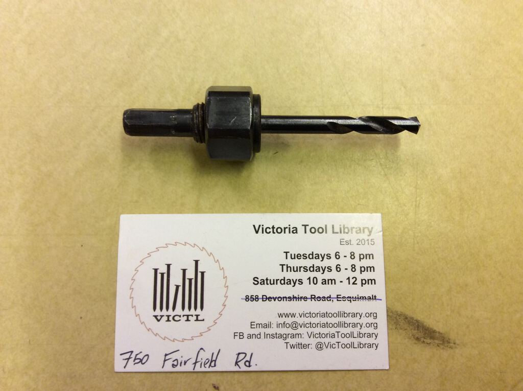 Victoria Tool Library Hole saw mandrel