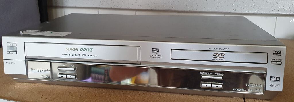 DVD and VHS player