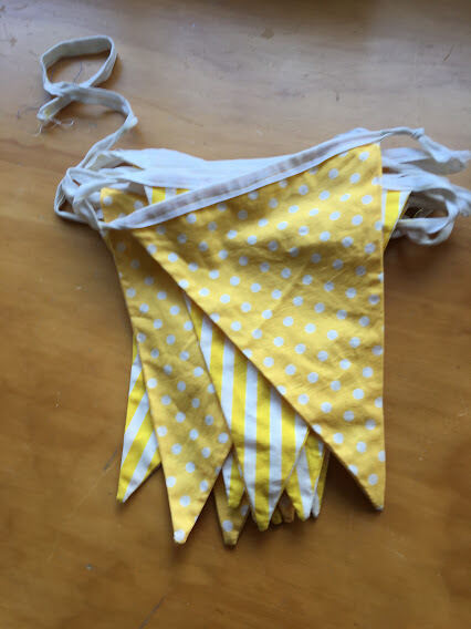 Bunting #3 - yellow stripe