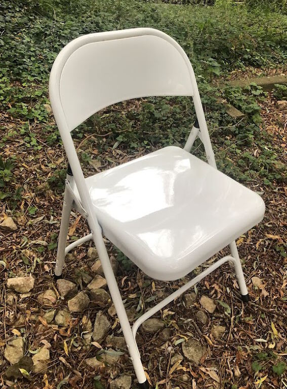 Folding Chairs (x2), White