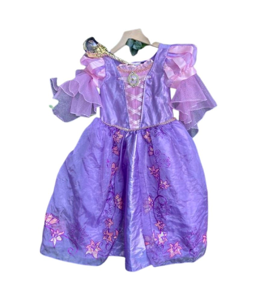 disney store rapunzel dress Tangled Costume Wig Shoes Purse Bag Lot Girls 9/10 and older kids Disney Princess Rapunzel Dress :