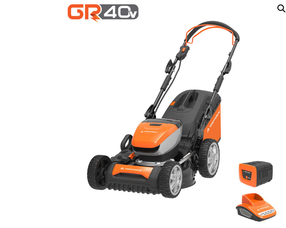 Yardforce Battery Lawn Mower 46cm 2x 40v batteries