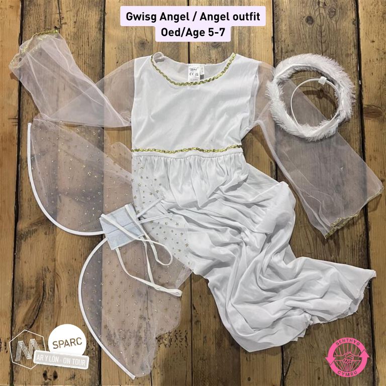 Set Gwisg Angel // Angel Costume Set (Oed/Age 5-7) (set 3)