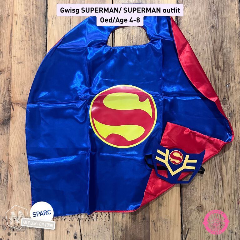 Set Clogyn a Mwgwd Superman / Superman Cape and Mask Set