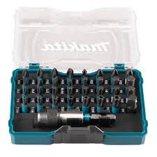 Makita 33 Darn Gyrrwr Effaith Du Darn Sgriwdreifer Ardrawiad + Daliwr// Makita 33 Piece Black Impact Driver Screwdriver Bit Set + Holder