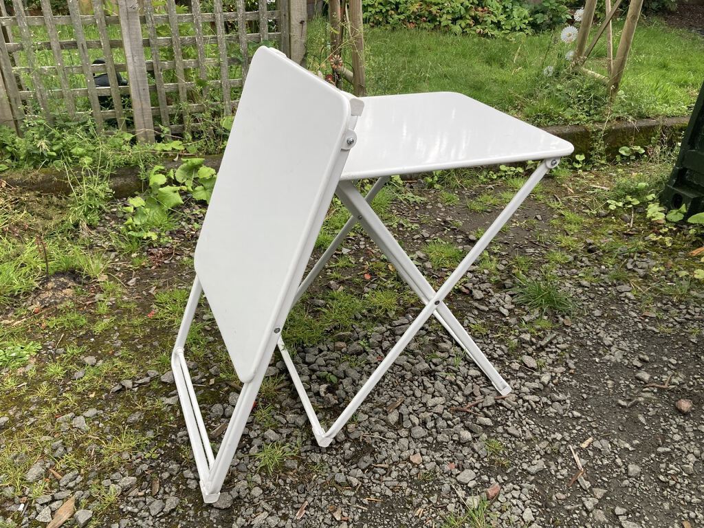 Small folding tables, pair (C-511)
