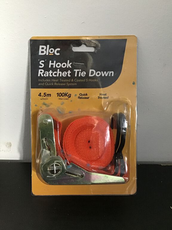 S Hook Ratchet Tie Down