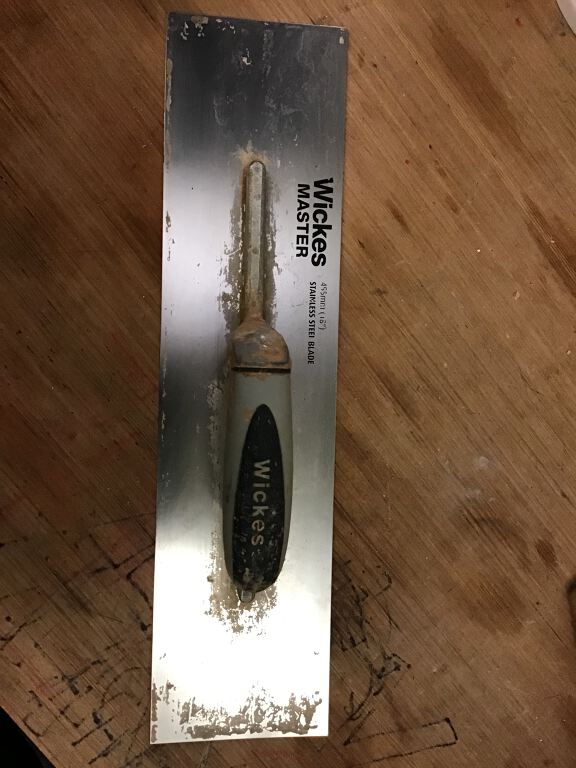 Long Stainless Steel Plasterers Trowel