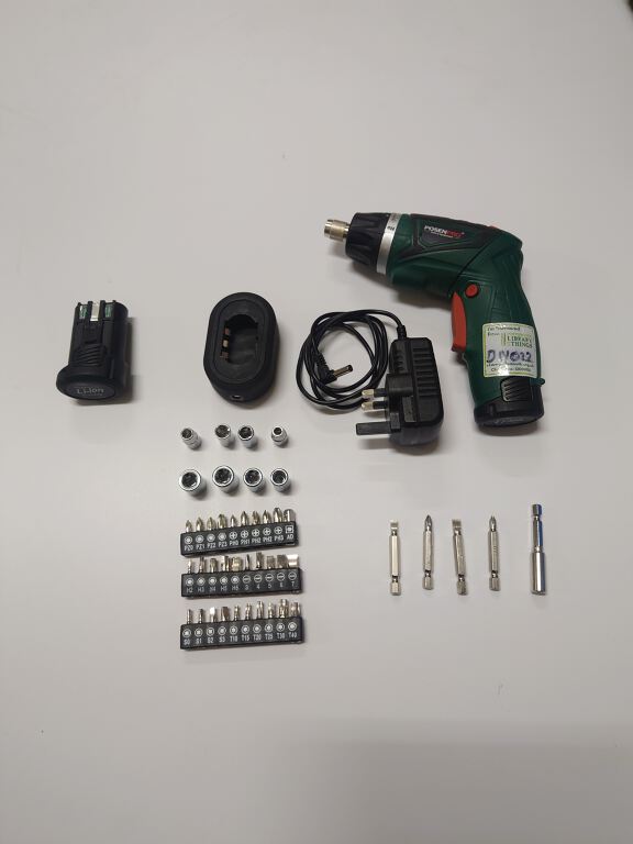 Electric Cordless Screwdriver with Bits Set (DIY022)