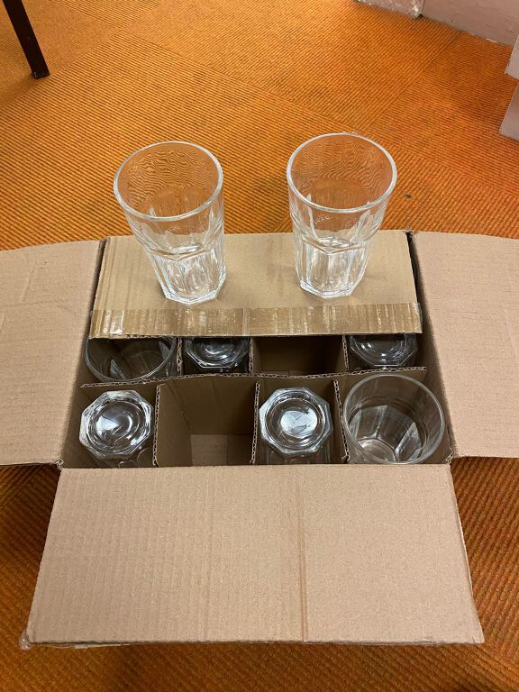 12 10oz glass tumblers
