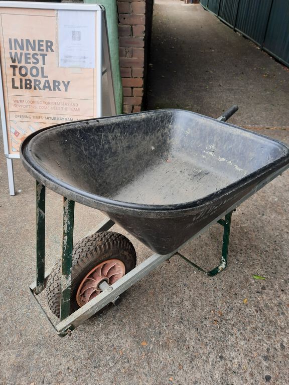 Inner West Tool Library Sydney Wheelbarrow Sherlock 100L