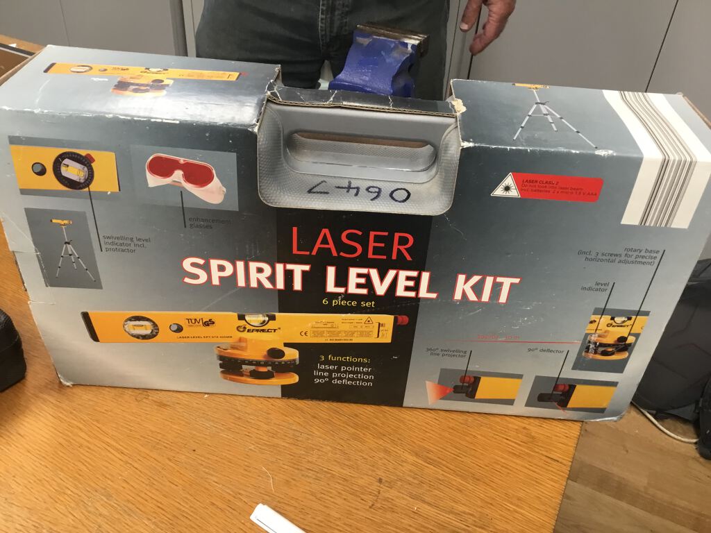 Laser and spirit level