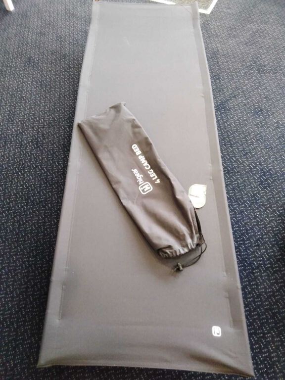 Black 4 leg camp bed by HiGear