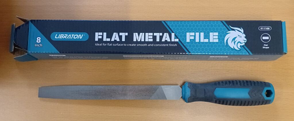8" Flat Metal File by Libraton, in Box
