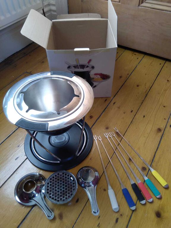 Fondue Set Romeau 11 piece stainless steel