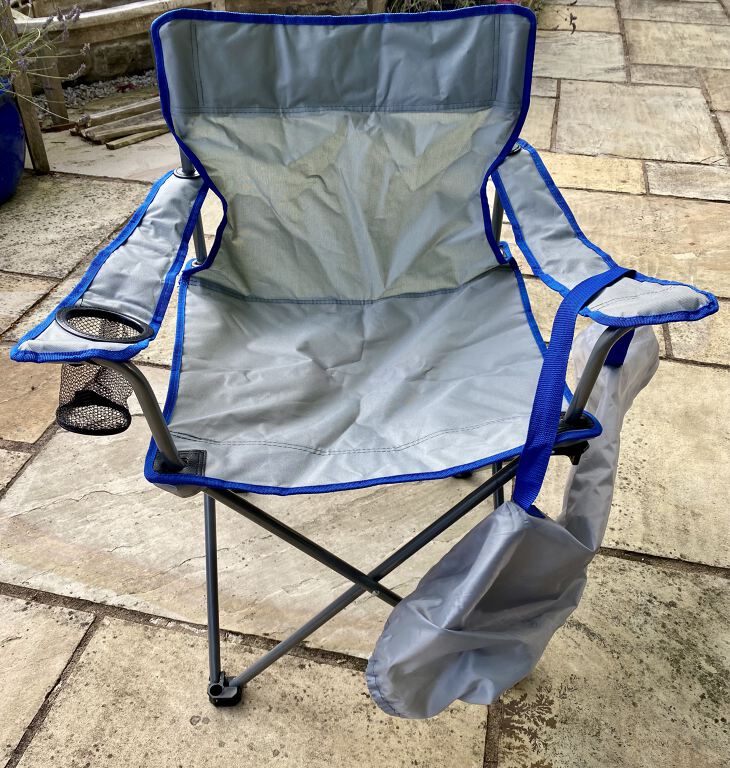 Grey camping chair