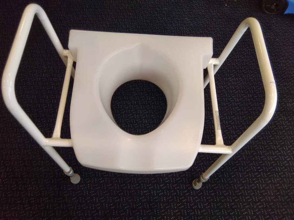 Raised toilet seat with frame ~ elderly