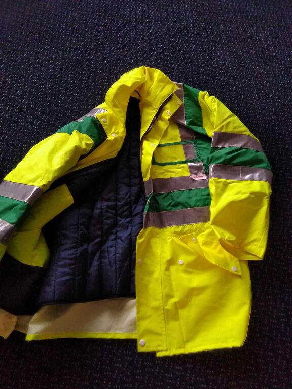 Hi Viz Vis Visibility padded jacket Large by Dawn