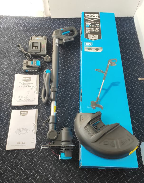 MAC Allister Cordless Grass Trimmer Strimmer 18v 25cm SOLO (MGT1852-Li)