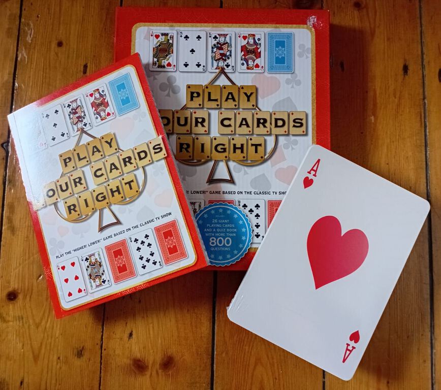 Play Your Cards Right ~ Higher Lower Game ~ Large playing cards Party Fun