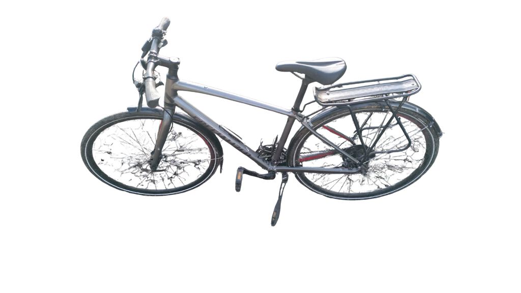Small hybrid bicycle with pannier rack (B017)
